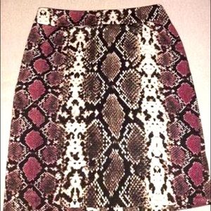 Calvin Klein Snake Print Skirt